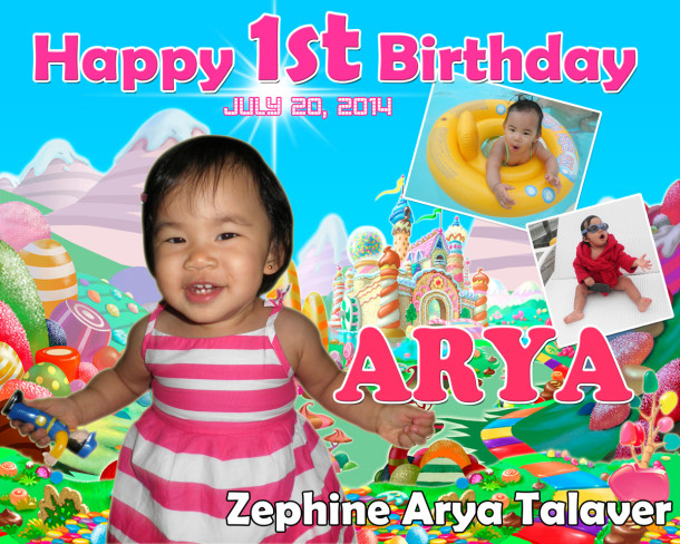 Arya (Osita Talaver) 1st Birthday (Candyland)