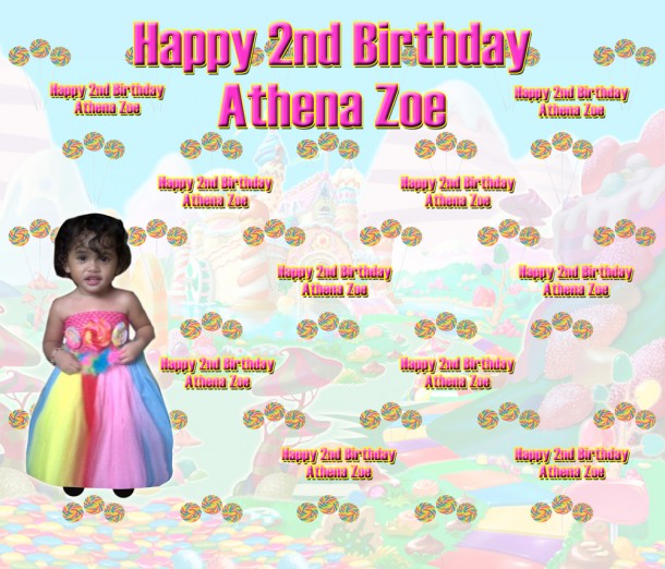 Athena Zoe's Photobooth Backdrop (Candyland)