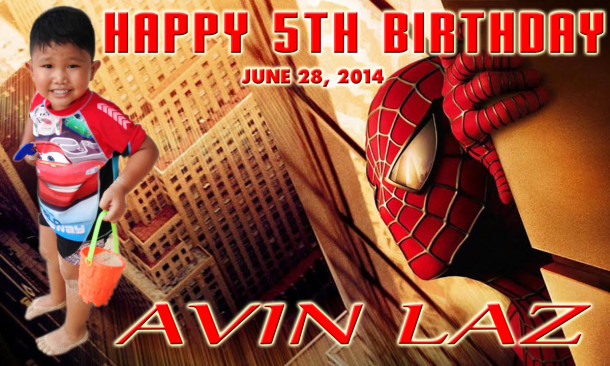 Avin Laz 5th Birthday (Spiderman)