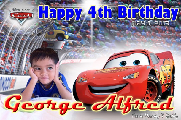 George Alfred (Cars Theme Tarpaulin)