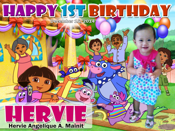 Hervie (Archua) 1st Birthday (Dora the Explorer)