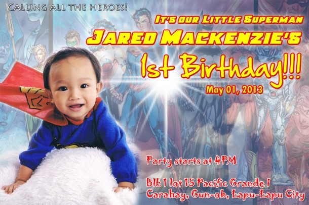 Jared's 1st Birthday (Superman)