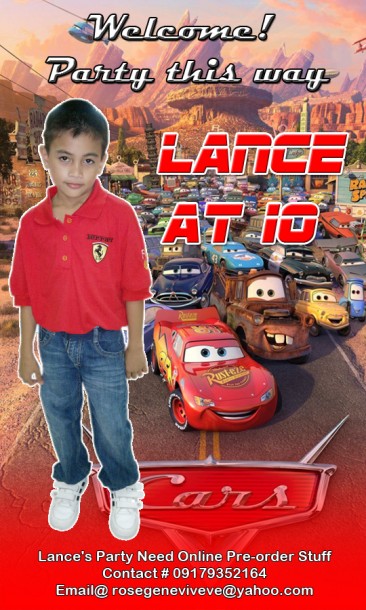 Lance's 10 Birthday - Cars Tarp