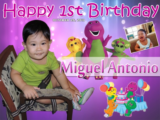 Miguel's Barney Theme 1st Birthday
