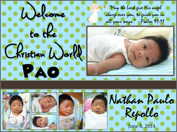 Nathan Paolo Repollo's Baptism