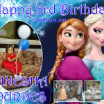 Ranesha Lourdes turns 3 Frozen Birthday