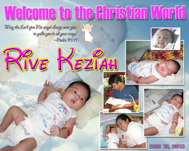 Rive Keziah's Christening Tarpaulin