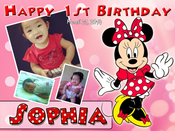 Sophia's Red Minnie Mouse 1st Birthday