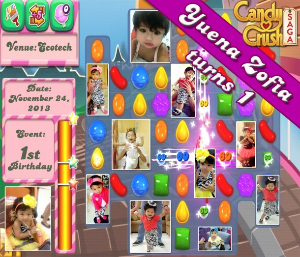 Yuena Zofia's Candy Crush Theme 1st Birthday