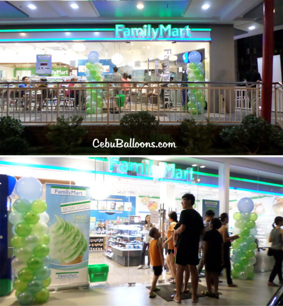 Balloon Pillars at Family Mart (Streetscape & Arc One Escario)