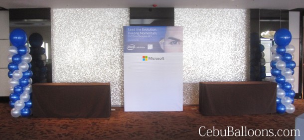 Balloon Pillars for Microsoft-Intel at Radisson Blu