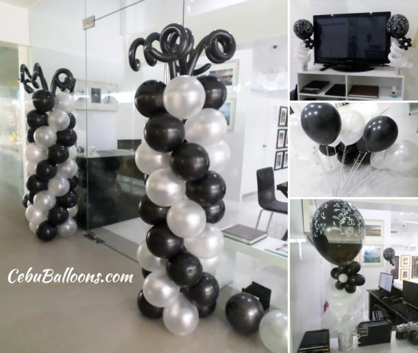 Black & White Balloon Decoration at Henry Ahn Photo Studio in Maria Luisa Banilad