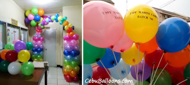 Colorful Balloons for University of Southern Philippines Batch 90 Christmas Blowout