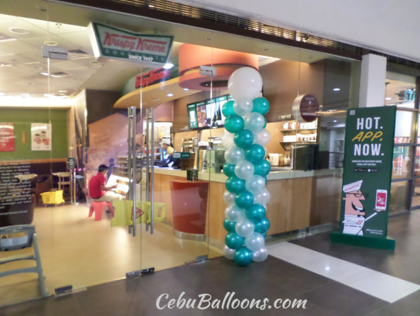 Tall Balloon Pillar at Krispy Kreme SM-Cebu Branch for 78th Birthday