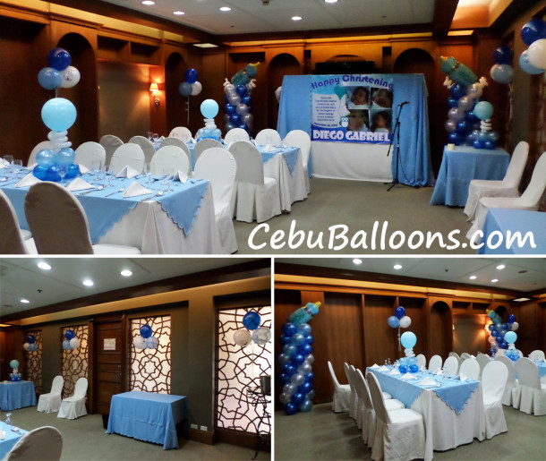 Balloon decors for an after-baptism reception at Casino Espanol (Andalucia Room)