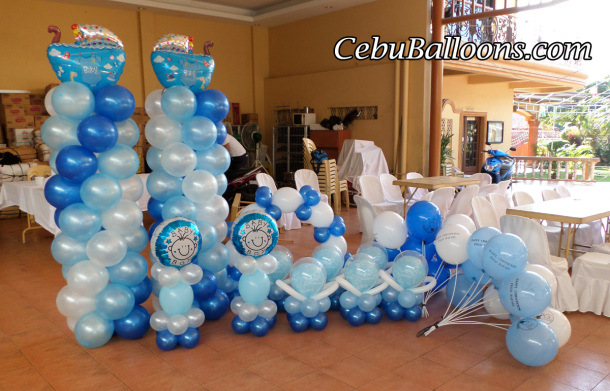 Balloons for Christening at Cocina Calza Catering Building