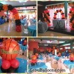 Black, Orange and Red for a Basketball Party