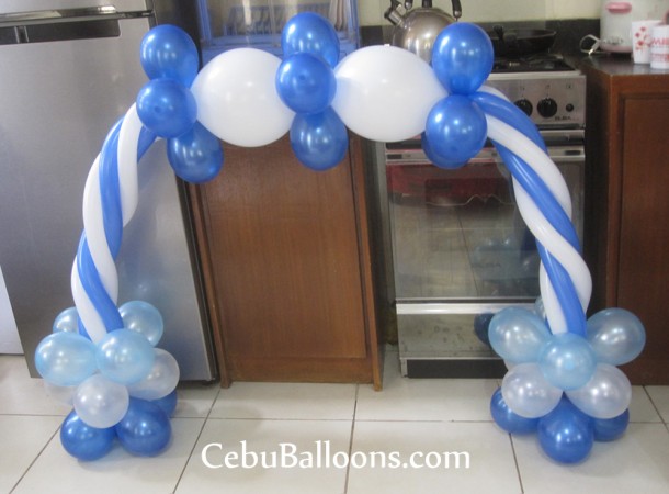 Boy Baptism Cake Arch