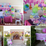 Candyland Theme Balloon Decoration at Aldea del Sol for Khlowayne’s 1st Birthday