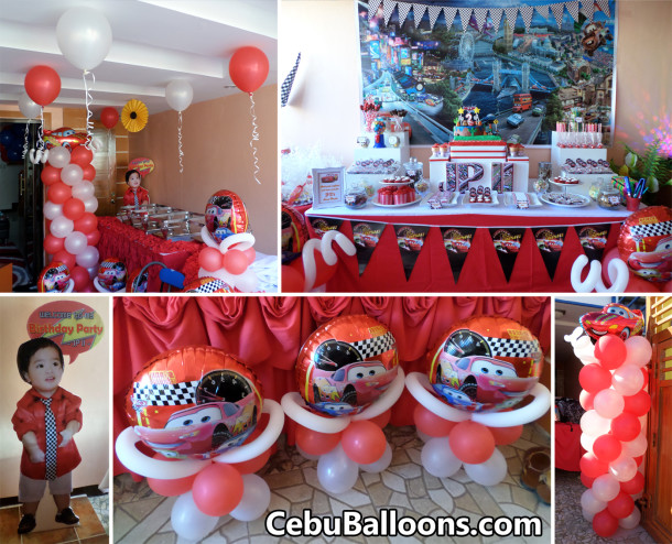 Cars-theme Dessert Buffet with Balloon Decors & Standee at DecaHomes Dumlog Talisay