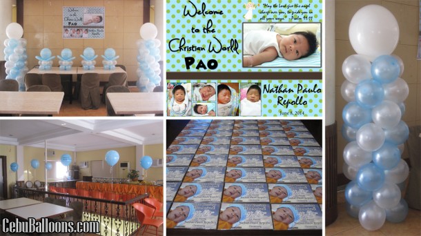 Christening Balloon Decors with Giveaways at Sugbahan (Nathan Paolo)