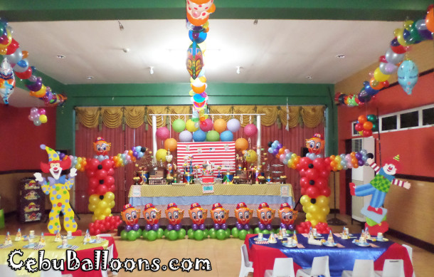 Clown Theme Balloon Decoration at Hannah's Function Room