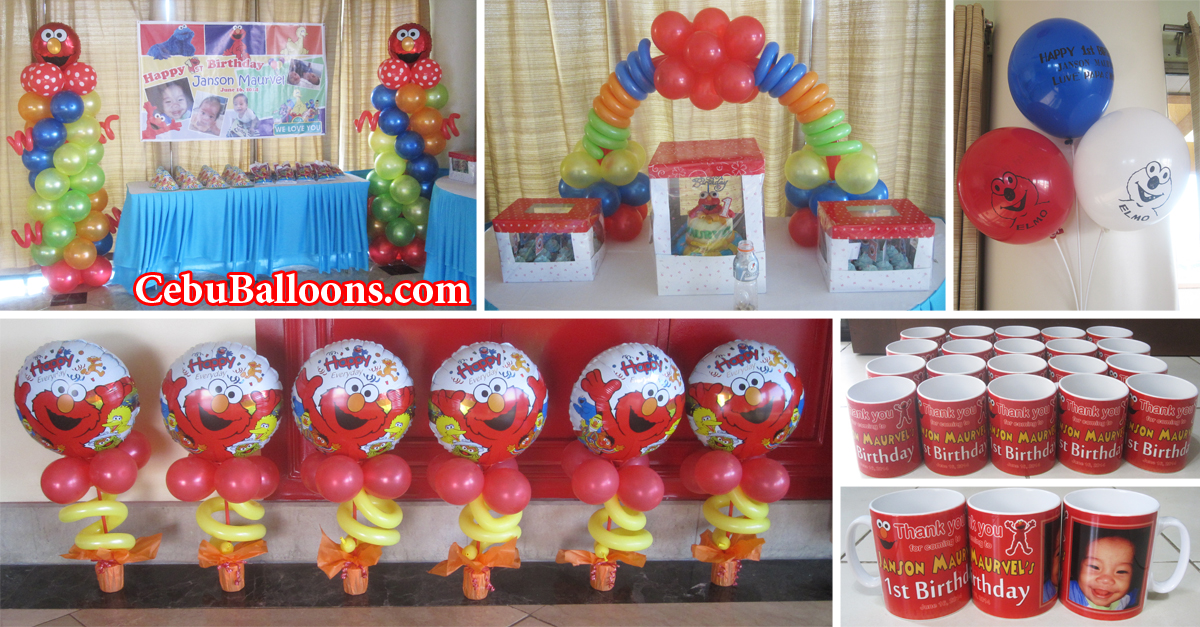 Sesame Street Balloon Decorations Garage