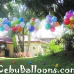 Flying Balloons in Sets at Montebello Garden