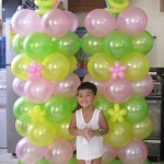 Hawaiian (Light Green, Yellow, Pink) Balloon Pillars