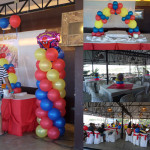 Spiderman Balloon Decor with Standee and Clown at Orosia