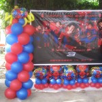 Spiderman Theme Balloon Columns & Centerpieces