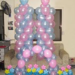 Balloon Decoration for Boy-Girl Double Christening Celebration