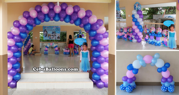 Balloon Decor Frozen Theme (Choi-choi) with Clown, Magician & Face-painter at Happy Homes, Lapulapu