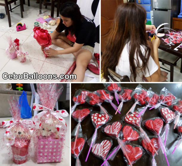 Preparation of items for Valentines 2015