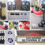 Hollywood Theme Balloon & Styro Decoration