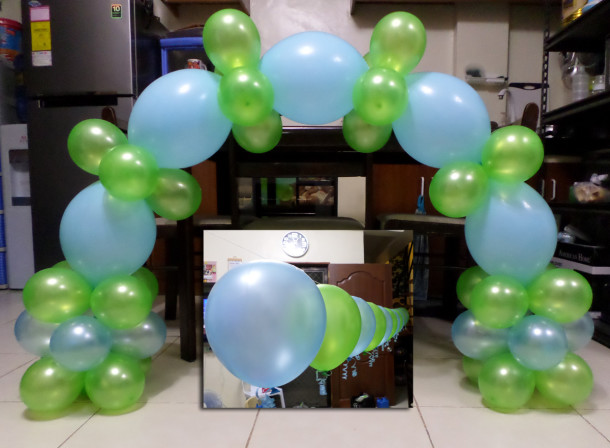 Underwater Theme Cake Arch with Balloonderitas