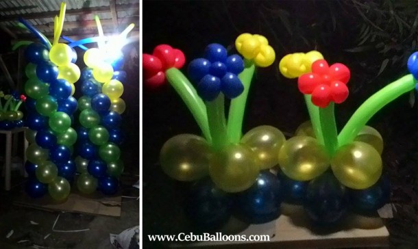 Balloon Pillars and Centerpieces at Sto Nino Village Banilad