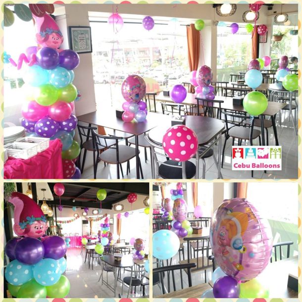 Trolls Balloon Decors at Planet Veggies Parkmall