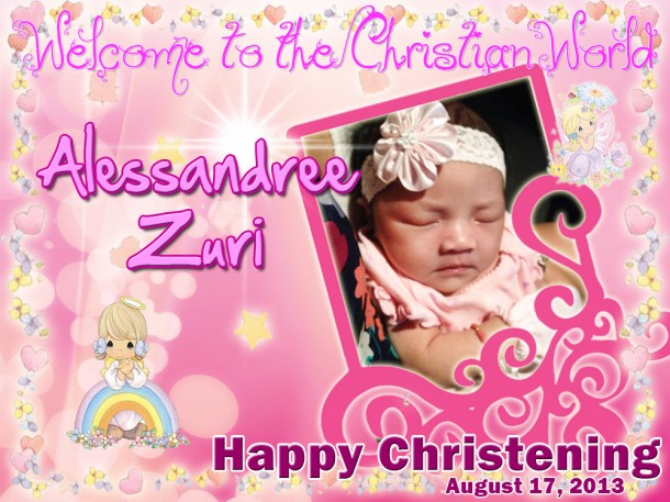 Alessandree Zuri's Christening Tarpaulin Design