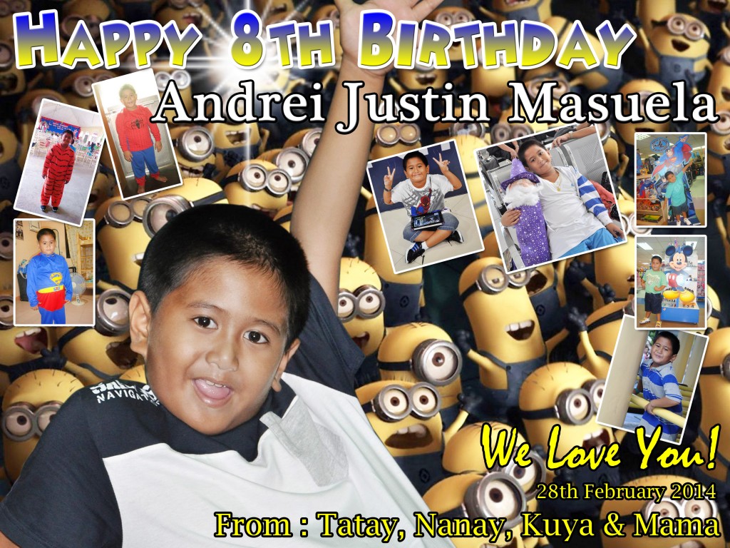 Andrei Justin Masuela’s Minions Theme Tarpaulin Design | Cebu Balloons ...