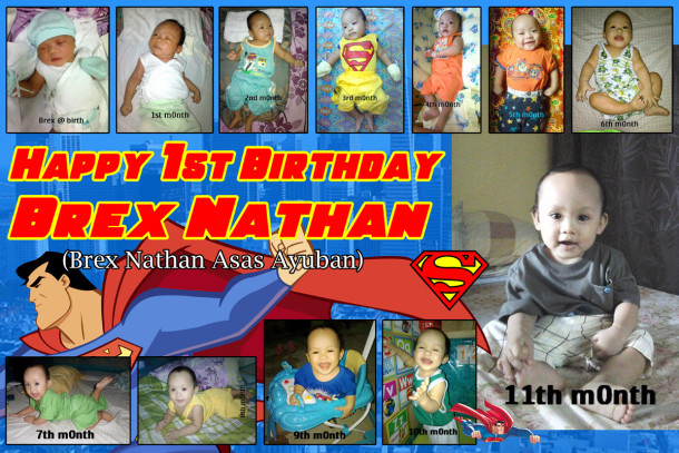 Brex Nathan 1st Birthday (Superman)