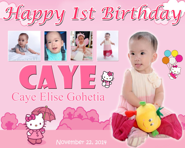 Caye (Gohetia) Turns 1 (Hello Kitty)