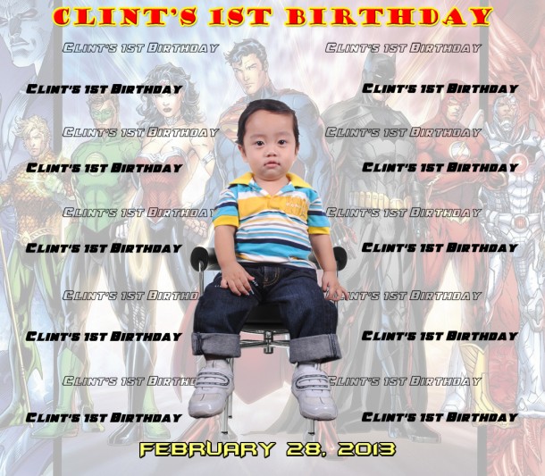 Clint's 1st Birthday (Justice League - Photobooth)