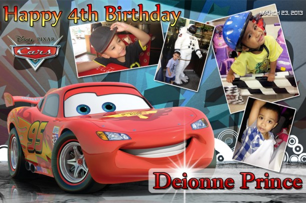 Deionne - Cars Birthday Tarpaulin