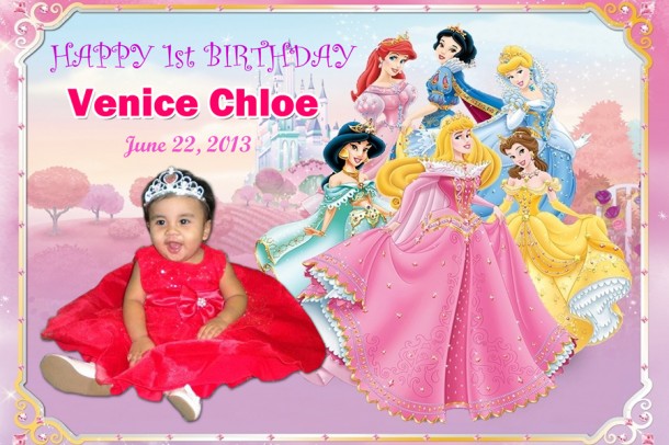 Venice 1st Birthday (Disney Princess)