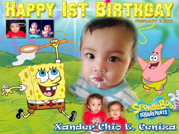 Xander's 1st Birthday (Spongebob)