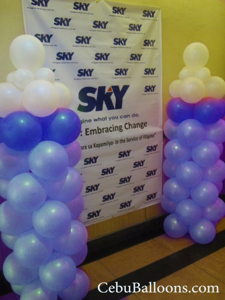 Balloon Columns for Sky Cable