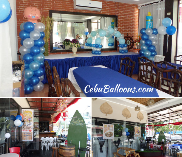 Balloon Decors for a Boy Christening at Cafe Angelica Barko