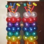 Balloon Pillars for Mexican-theme Party