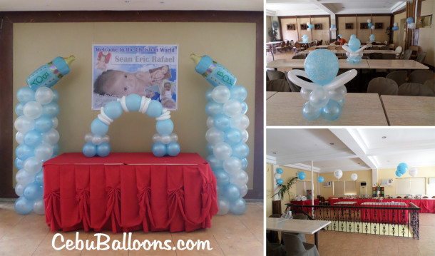 Christening (Boy) Decors with Tarpaulin for Sean Eric Rafael at Sugbahan